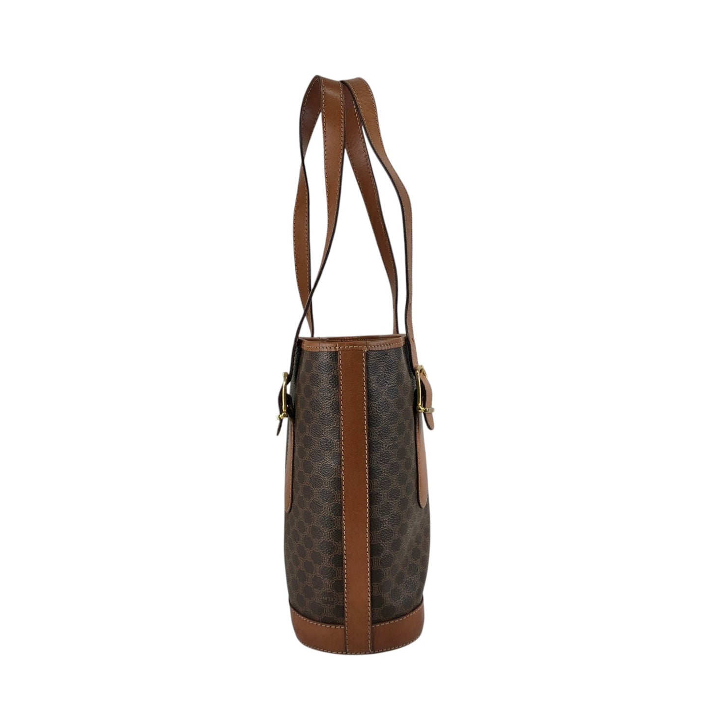 CELINE Macadam Blason Handbag Totebag Brown Vintage kyi4km