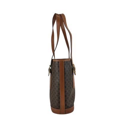 CELINE Macadam Blason Handbag Totebag Brown Vintage kyi4km