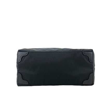 PRADA Triangle Logo Nylon Handbag Black Vintage mhpjft
