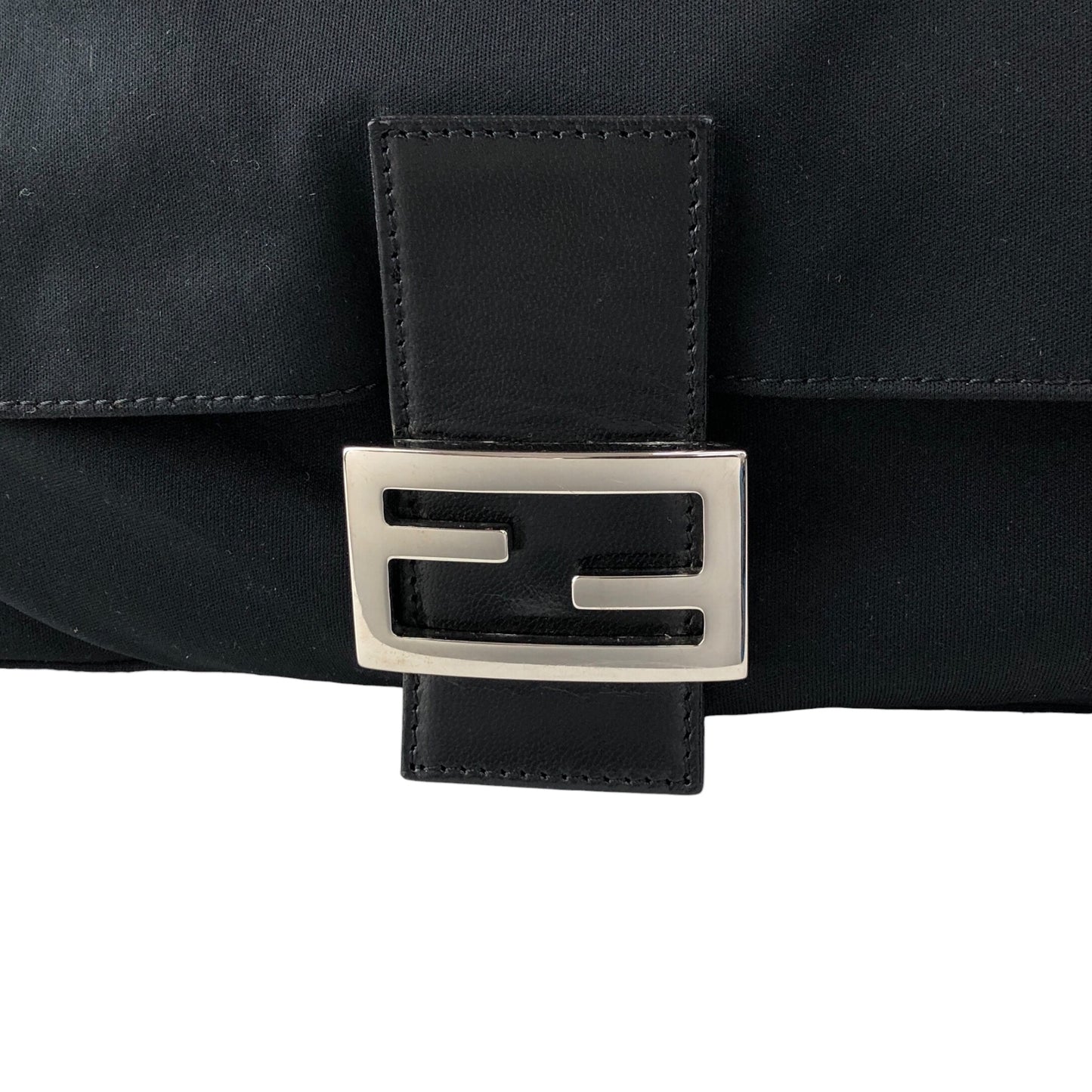 FENDI Logo Shoulder bag Black Vintage vvvemn