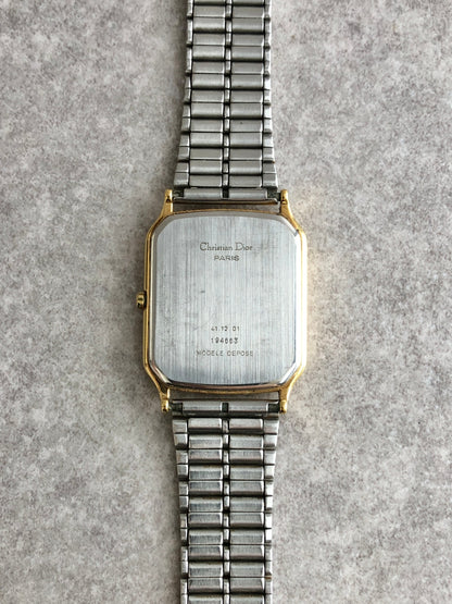 Christian Dior Quartz Watch Gold×Silver 41.12.01 Vintage 6gfb2c
