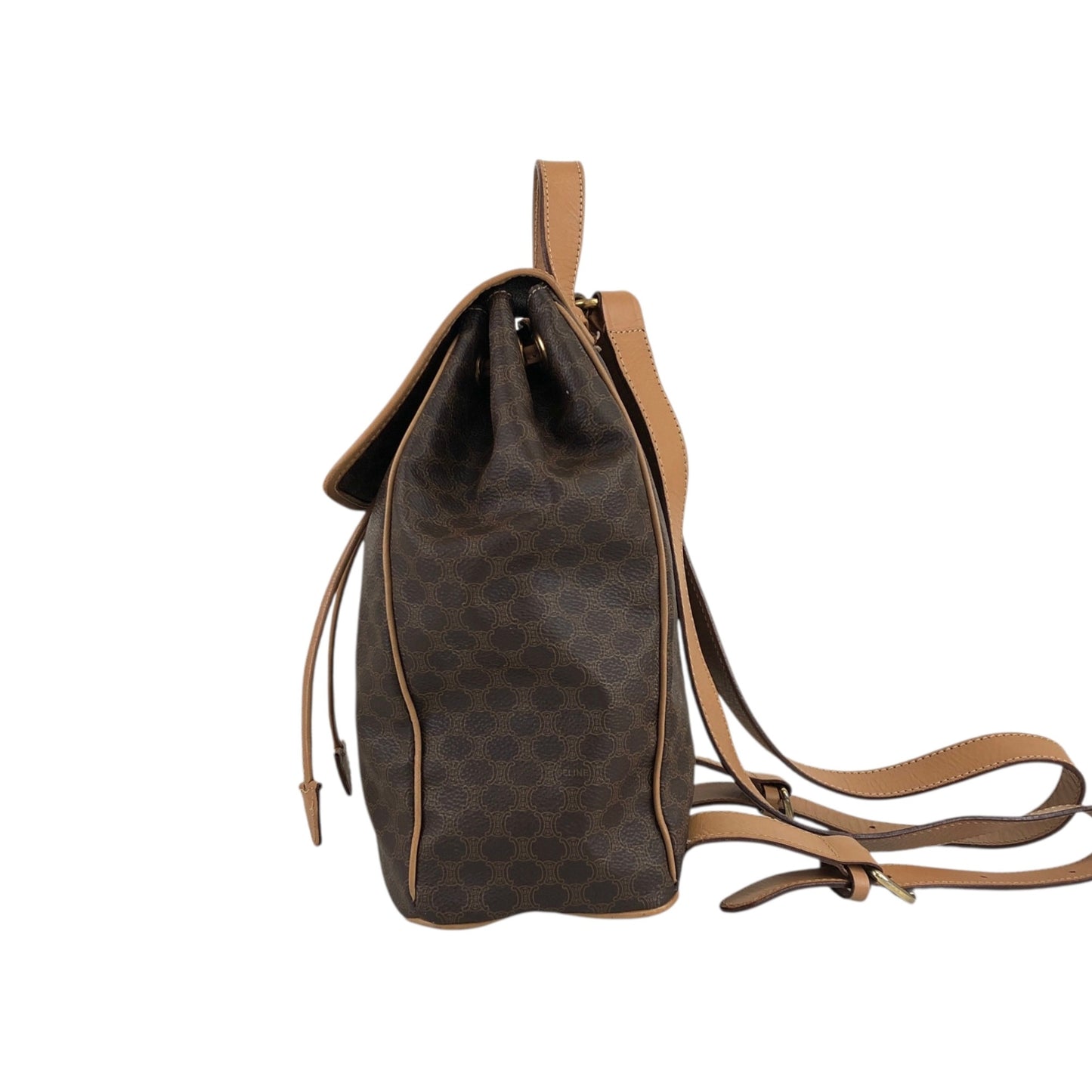 CELINE Macadam Gancini Backpack Brown Vintage mf5k3j
