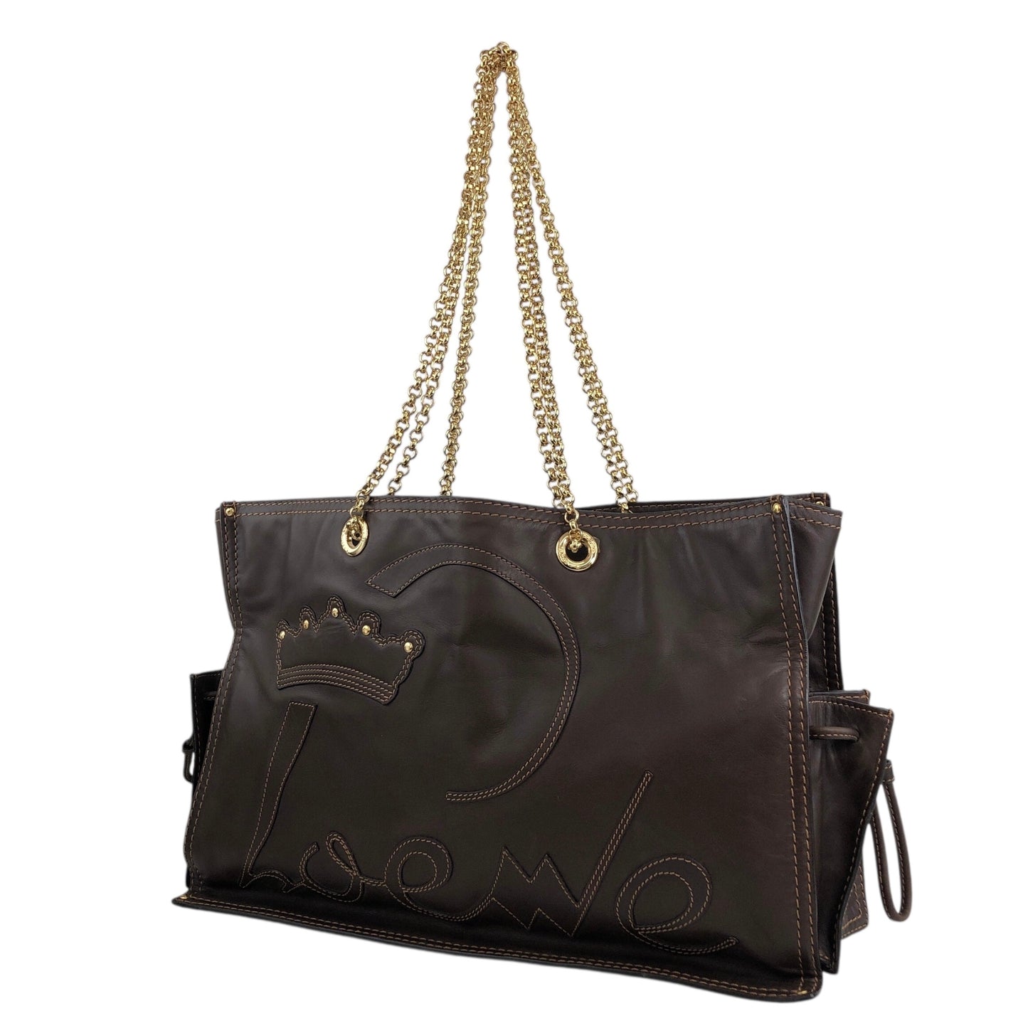 LOEWE Logo Chain Totebag Brown Vintage xy3fjn
