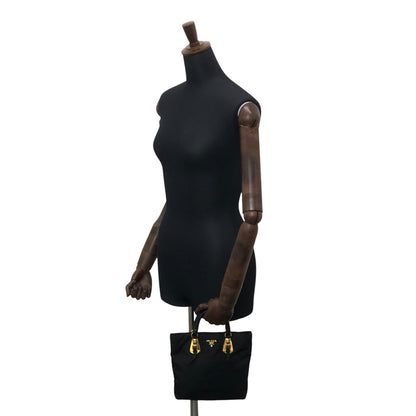 PRADA Logo Handbag Black Vintage zm3r7k