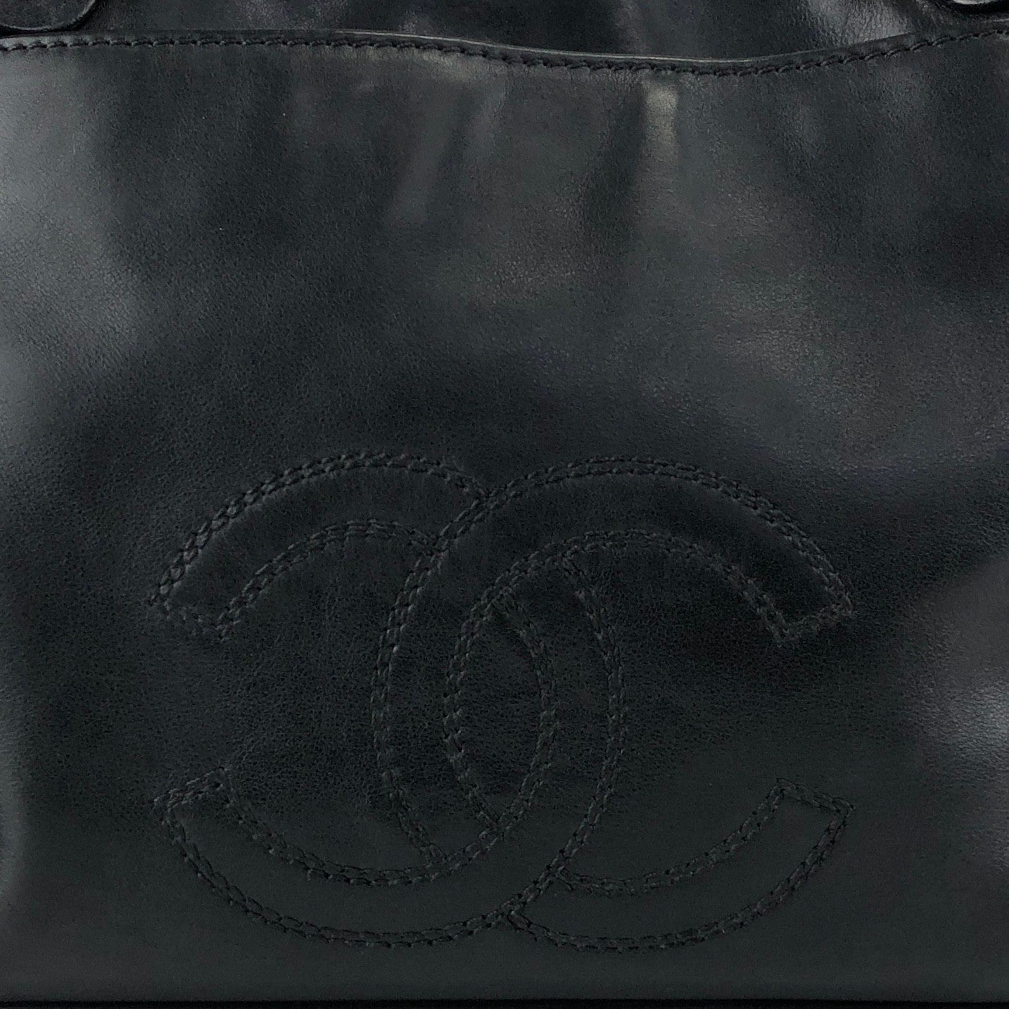 CHANEL Coco Mark Tassel Shoulder bag Black Vintage 5swwjx