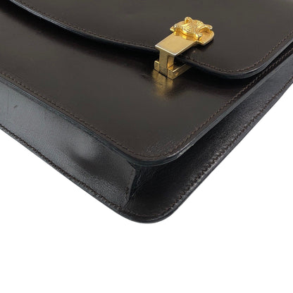 CELINE Blason Chain Shoulder bag Brown Vintage 5dcbrt