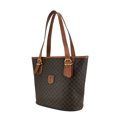 CELINE Macadam Blason Handbag Totebag Brown Vintage bz34wg