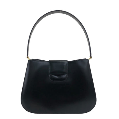 CELINE Horseshoe Handbag Black Vintage kzatm3