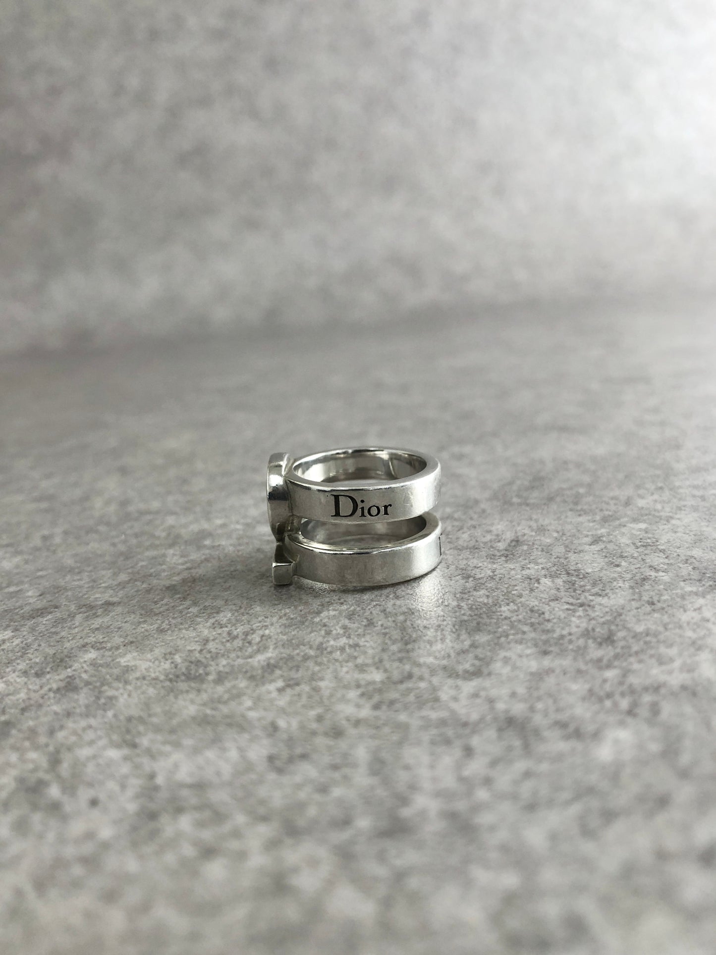 Christian Dior Logo Ring Silver Vintage tep2tx