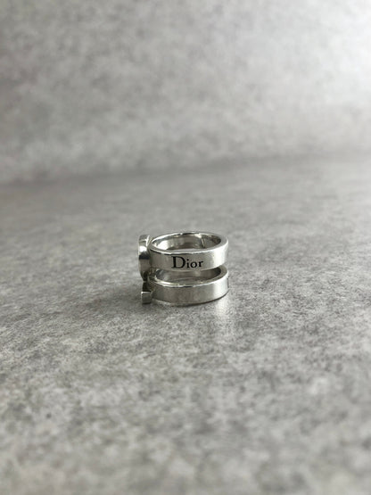 Christian Dior Logo Ring Silver Vintage tep2tx