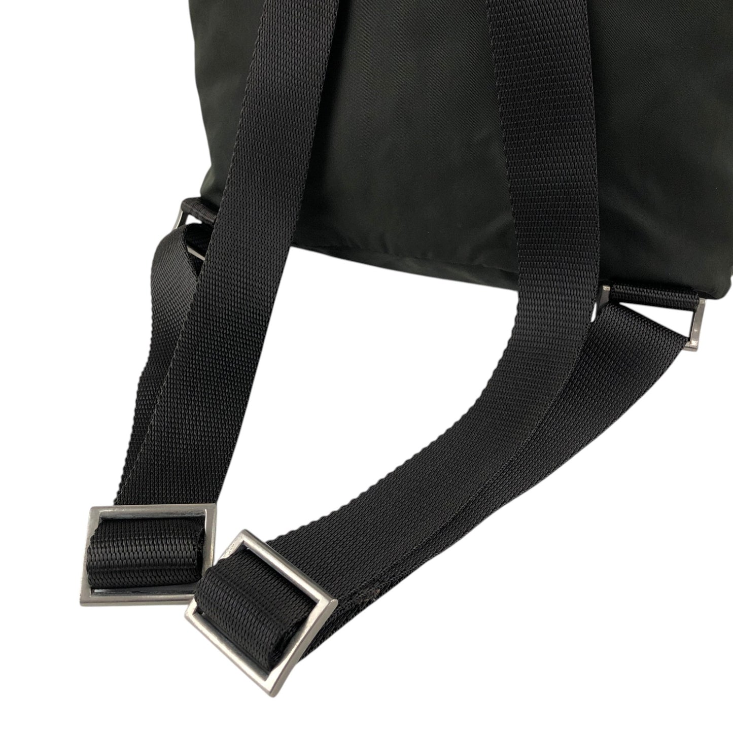 PRADA Tessuto Triangle Logo Double Pocket  Backpack Khaki B2811F Vintage zyewrg
