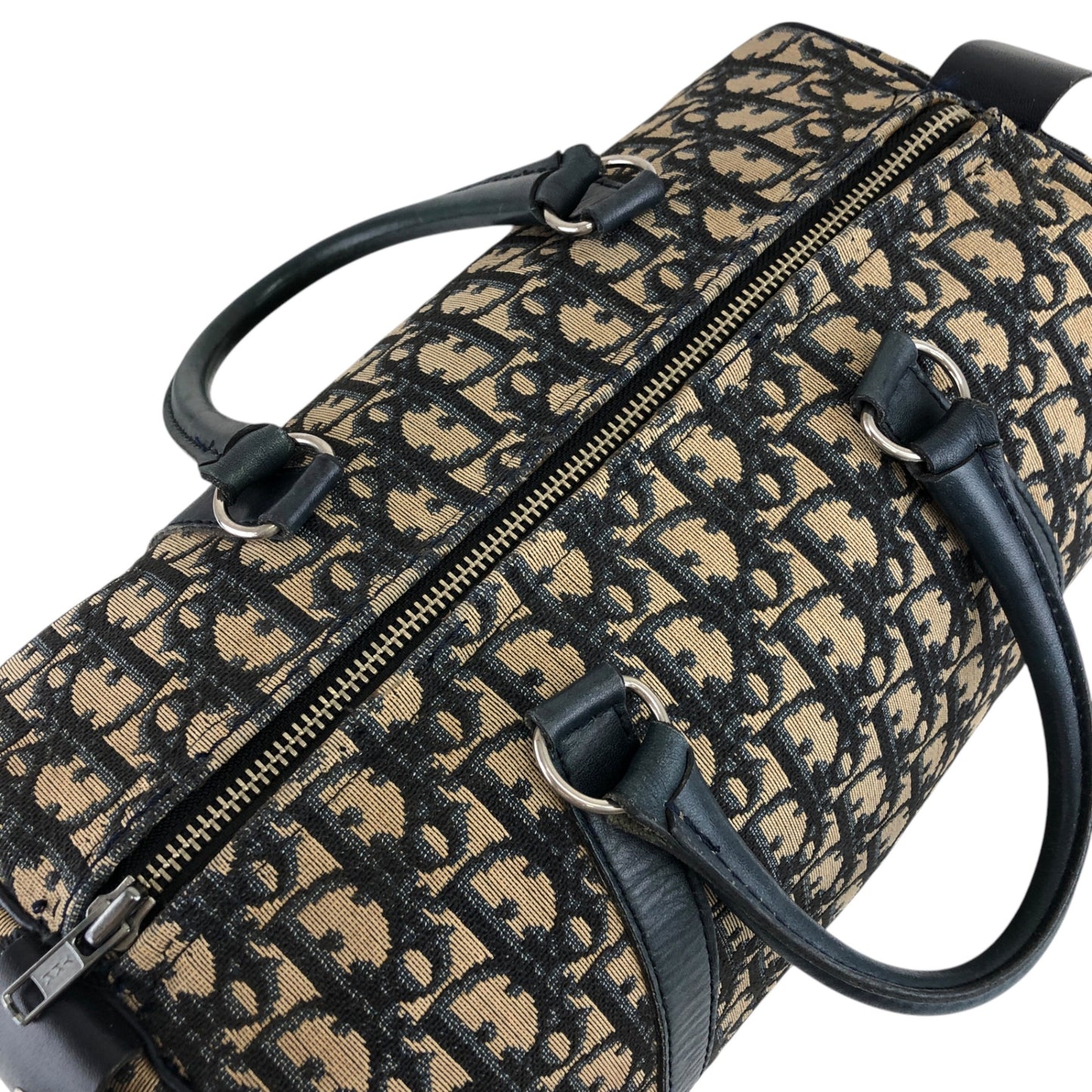 Christian Dior Trotter 波士頓包 手袋 海軍藍 復古 dmrj3p