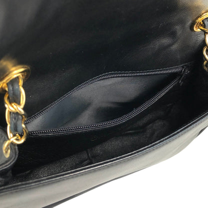 CHANEL Coco Mark Chain Shoulder bag Black Vintage p4crvh