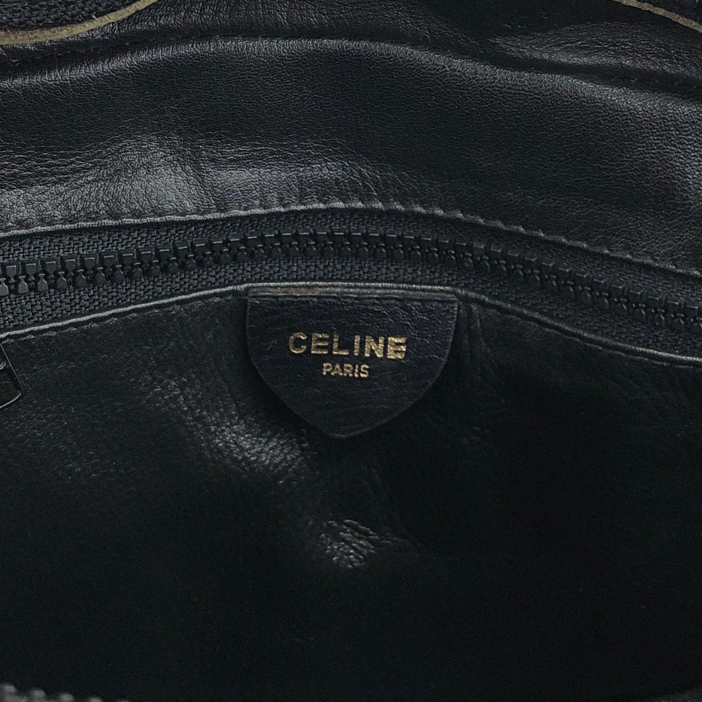 CELINE Blason Shoulder bag Black Vintage pdi5ij
