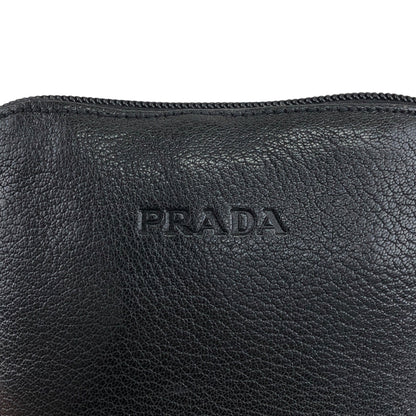PRADA Triangle Logo Shoulder bag Black Vintage s733w2