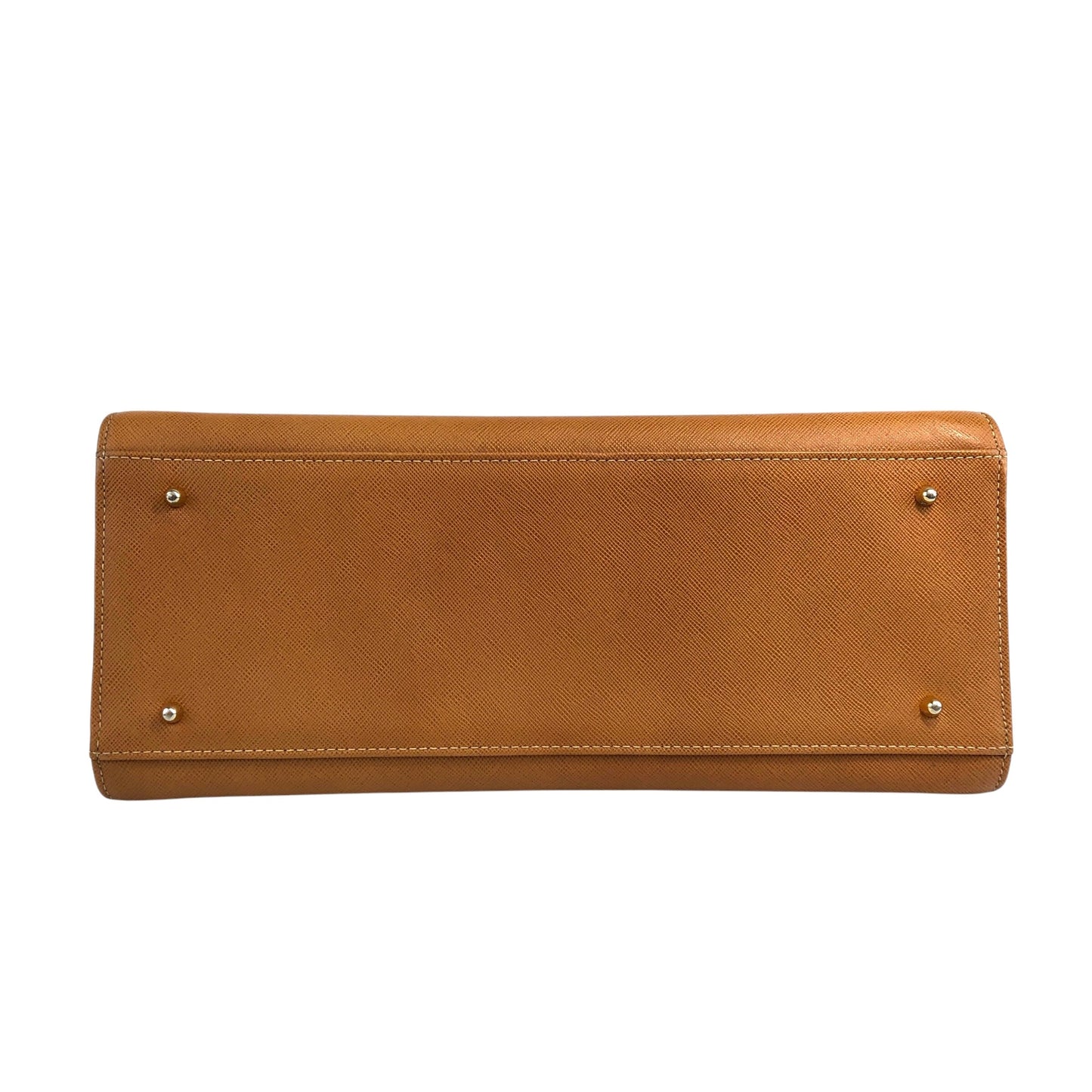 VALENTINO GARAVAN Medal Motif  Handbag Camel Vintage yg5ysc