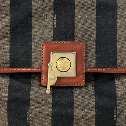 FENDI Pecan Turn Lock Shoulder bag Brown Vintage 6dw2b8