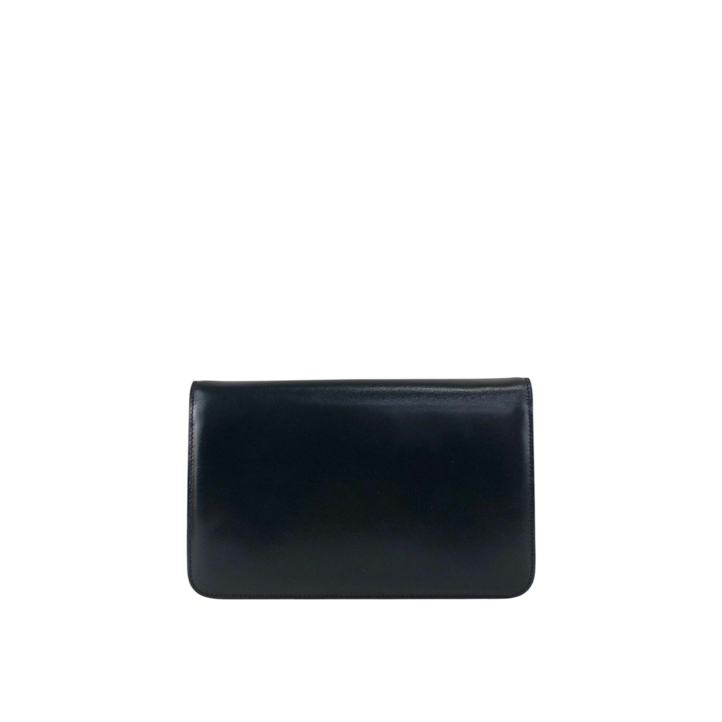 CELINE Triomphe Chain Shoulder bag Black Vintage thnjzk