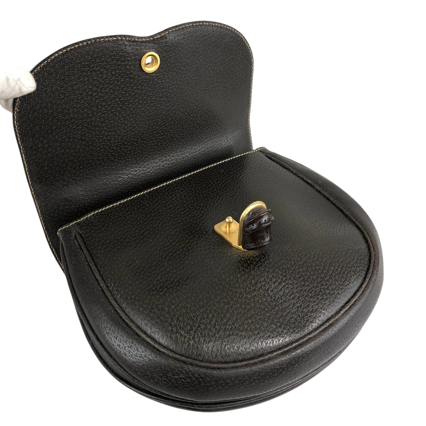GUCCI Bamboo Shoulder bag Brown Vintage 843vd4