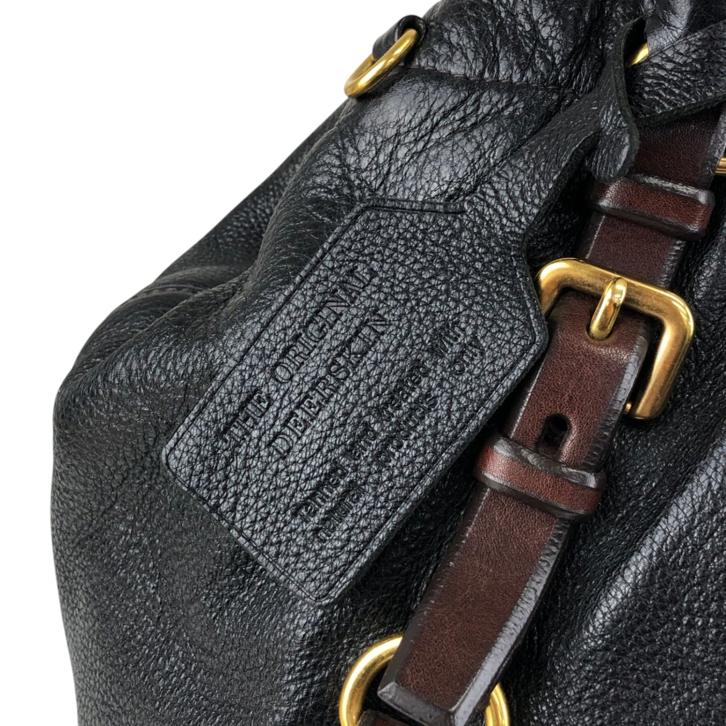 PRADA Logo Handbag Totebag Black Vintage dcjbha