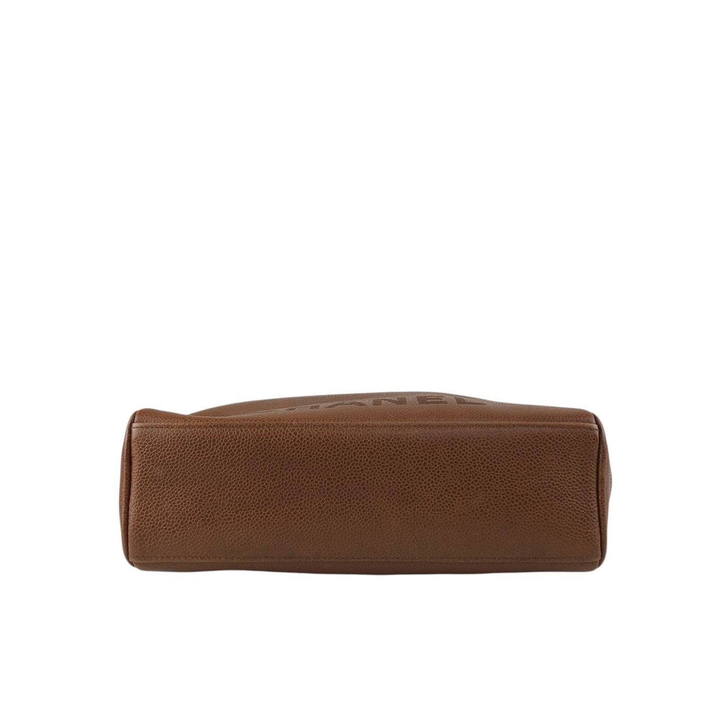 CHANEL Logo Shoulder bag Brown Vintage xufczz