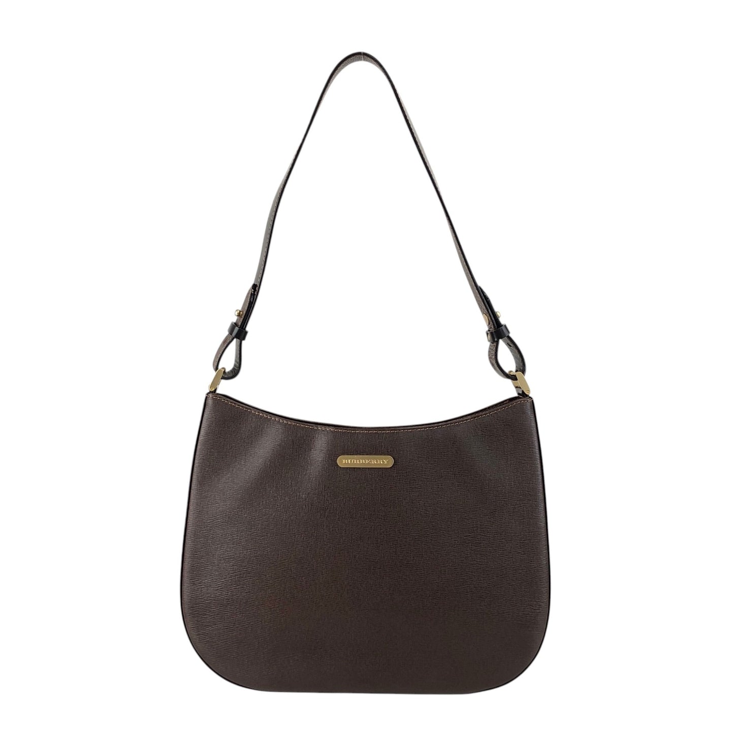 BURBERRY Logo Shoulder bag Brown Vintage 6skns5