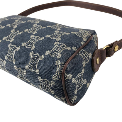 CELINE Paris Macadam Handbag Indigo Vintage 5tscu3