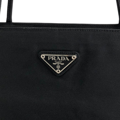 PRADA Triangle Logo Totebag Black Vintage hidgup