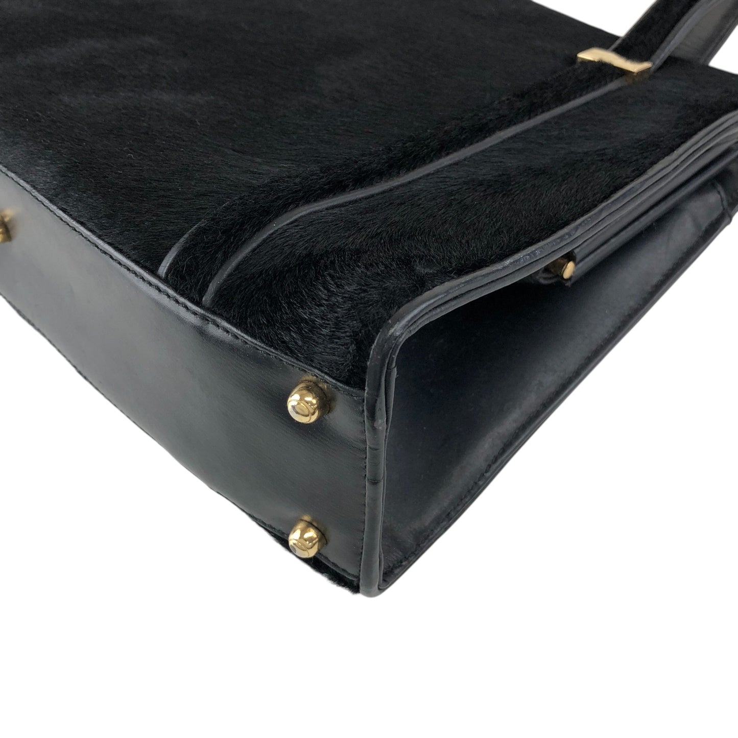 GUCCI Metal Clasp Totebag Black Vintage mzwmr5