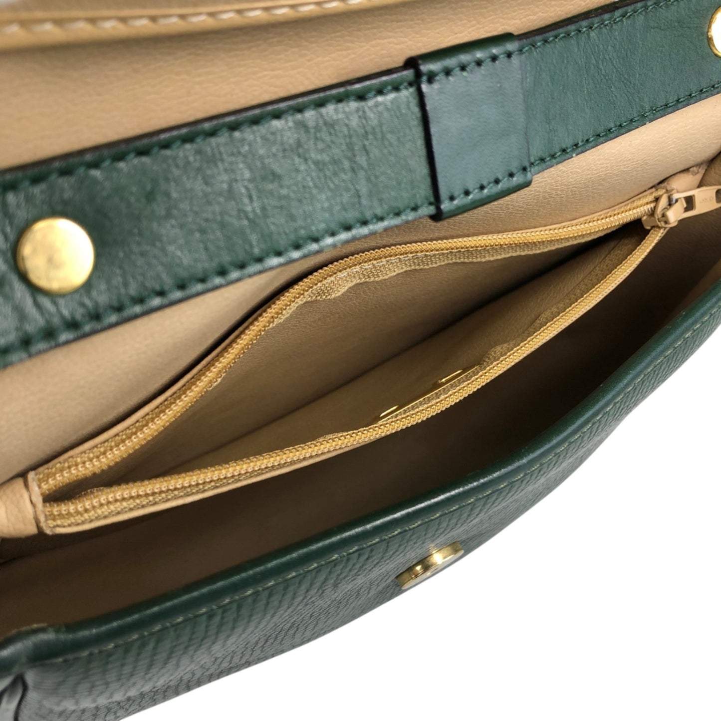 Christian Dior CD Logo Shoulder bag Green Vintage gi6xyr