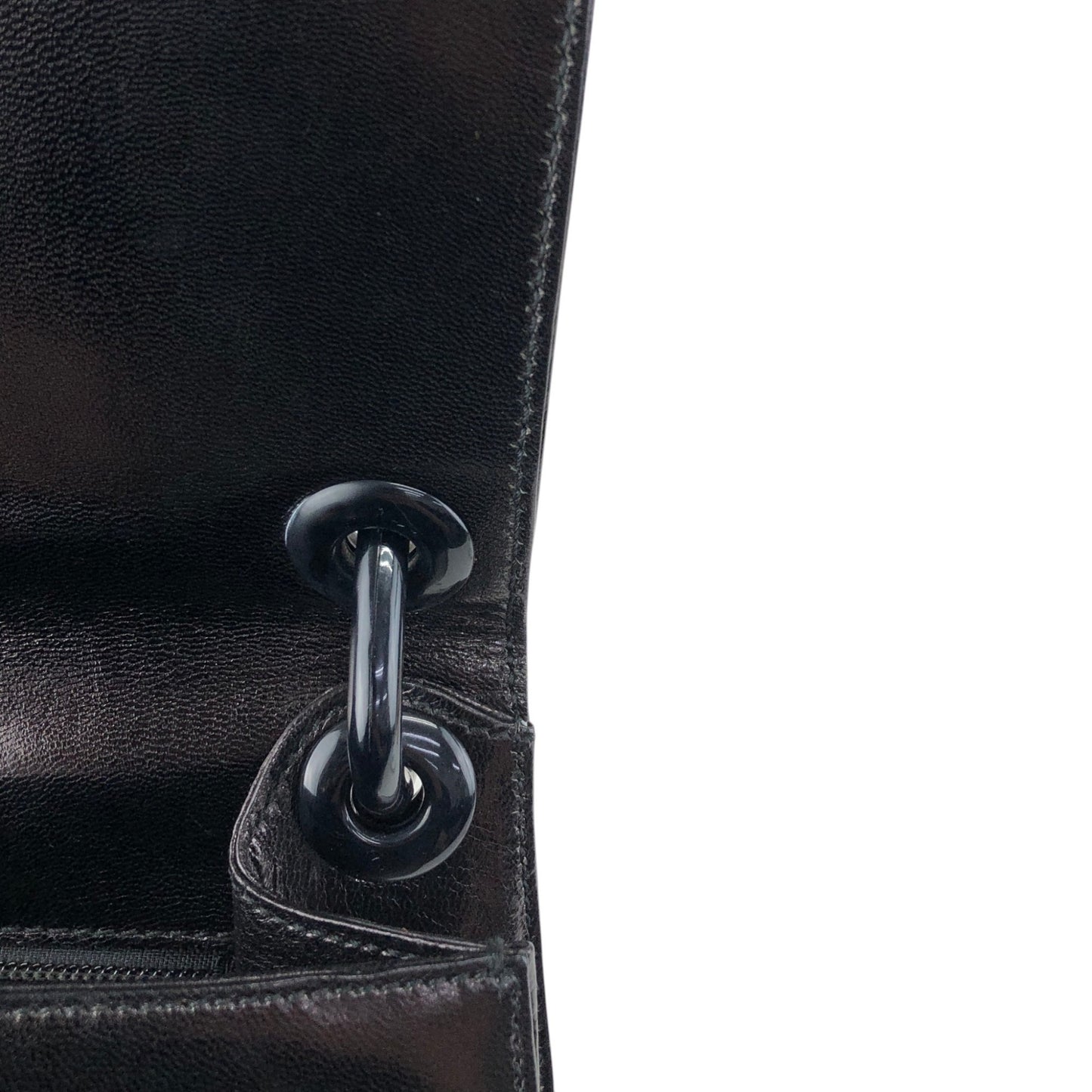 PRADA Logo Chain Shoulder bag Black Vintage vksien