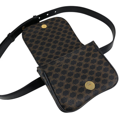 CELINE Macadam Sling bag Shoulder bag Black Vintage uwmfjs