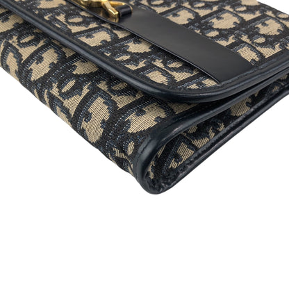 Christian Dior Trotter Chain Shoulder bag Navy Vintage rphic5