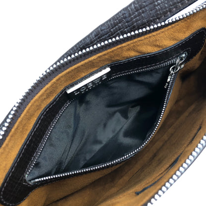 LOEWE Logo Leather Shoulder bag Brown Vintage spf3af