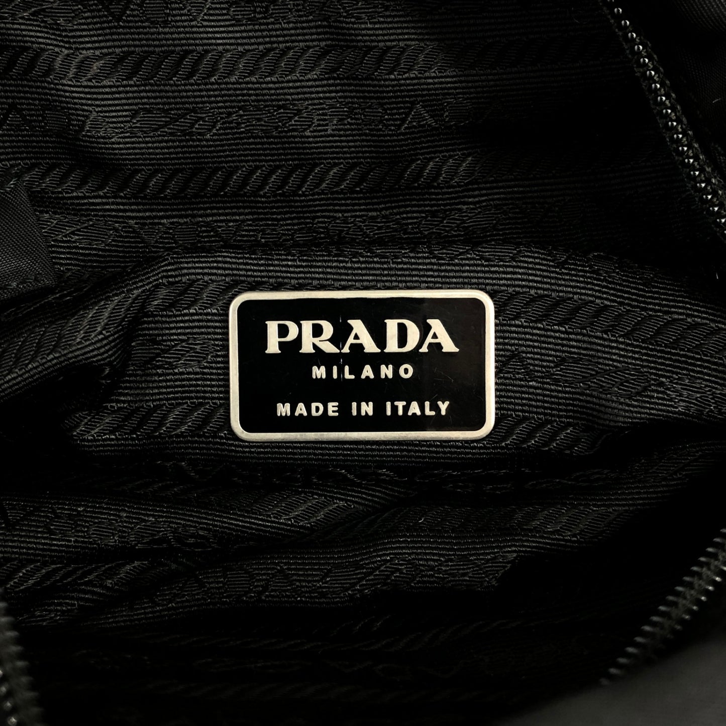 PRADA Tessuto Triangle Logo Totebag Black Vintage 26be6f