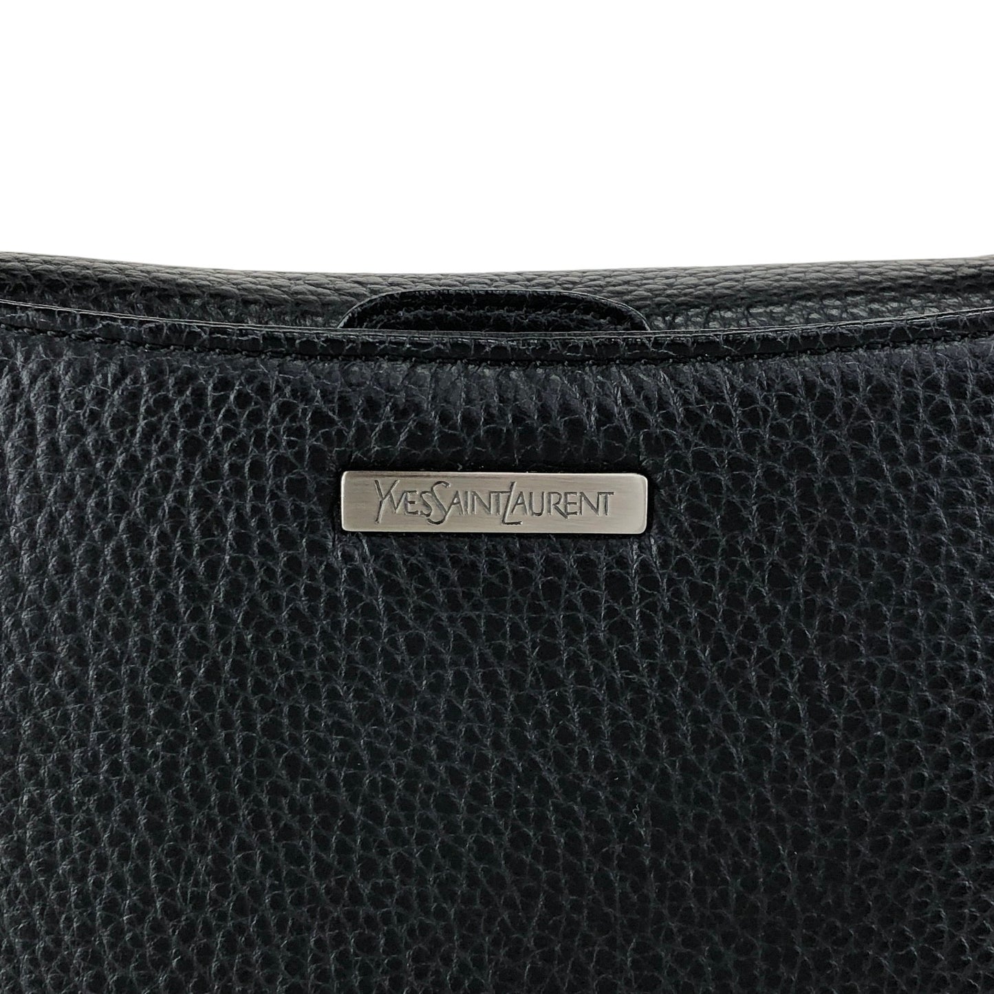 Yves Saint Laurent Logo Shoulder bag Black Vintage p2bexr