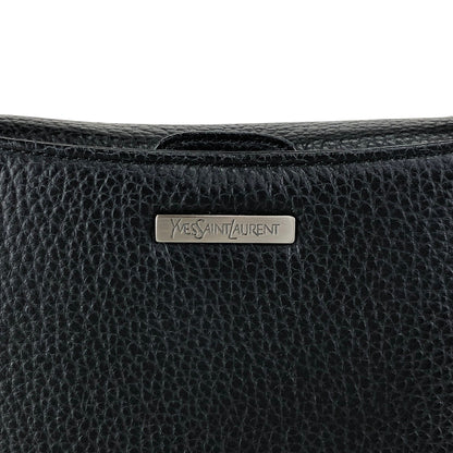 Yves Saint Laurent Logo Shoulder bag Black Vintage p2bexr