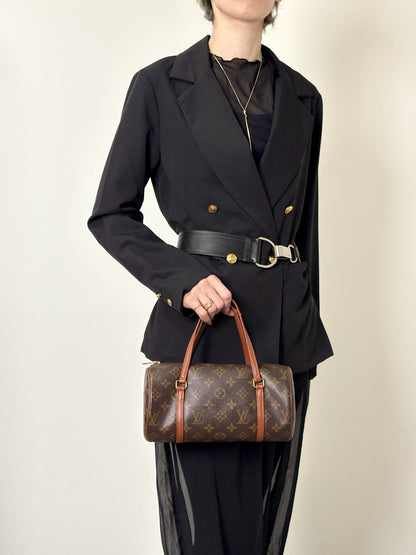 LOUIS VUITTON Monogram Handbag Brown Vintage dwmmh5