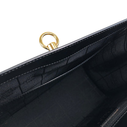 CELINE Gancini Two-way Handbag Shoulder bag Black Vintage nifgs8