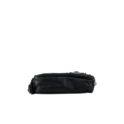 PRADA Buckle Shoulder bag Black Vintage cdnxfz