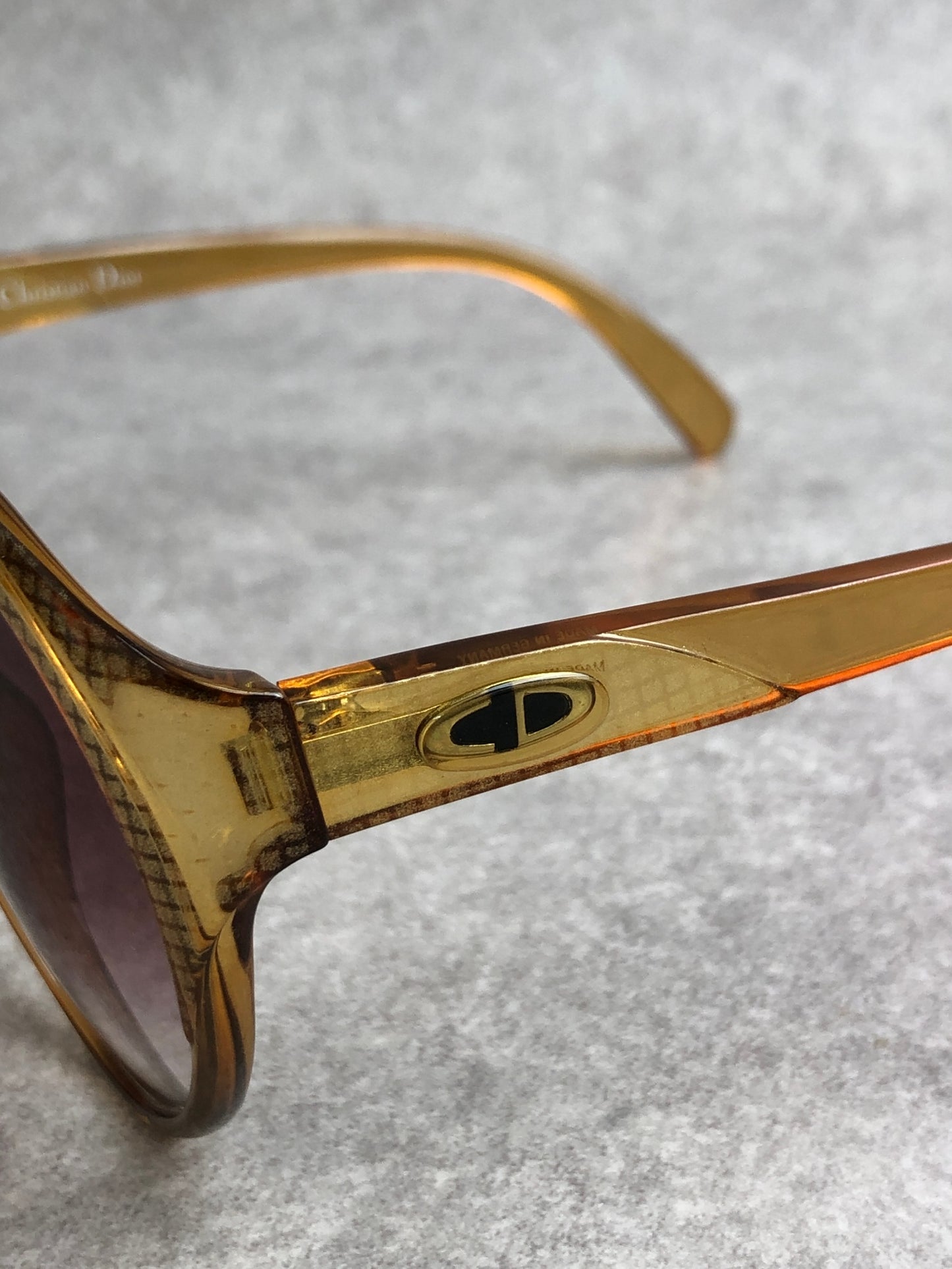 Christian Dior CD Logo Sunglasses Beige Vintage wm5r8j