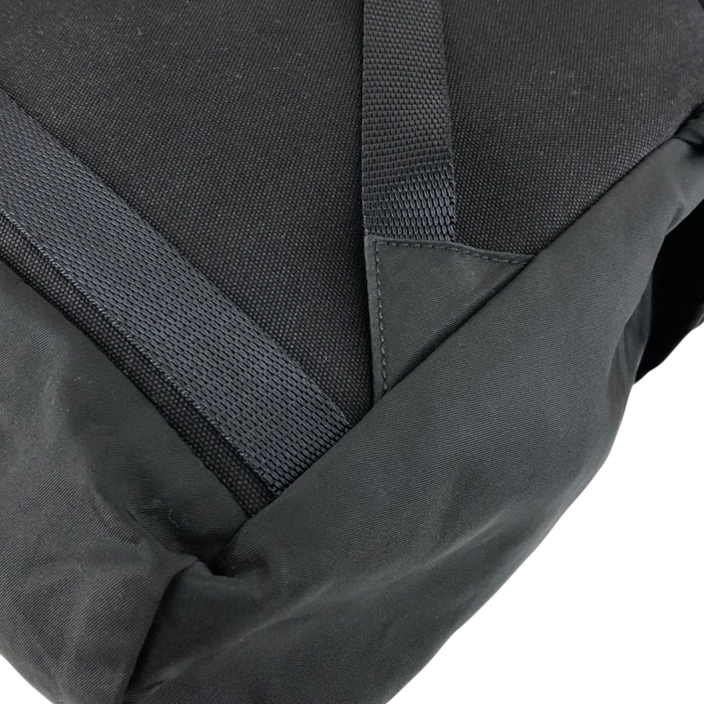 PRADA Tessuto Triangle Logo Front Buckle Backpack Black Vintage 2mkph6