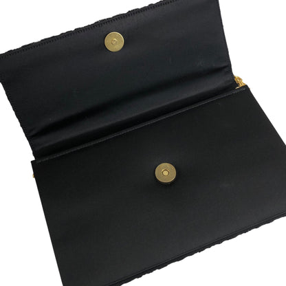 Christian Dior Logo Chain Shoulder bag Black Vintage mr3a3y
