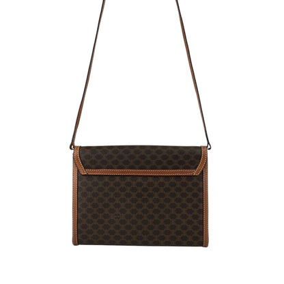 CELINE Macadam Blason Shoulder bag Brown Vintage emwcwc