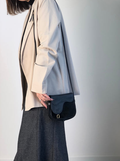 GUCCI Horse Bit Small Shoulder bag Black Vintage wevswd