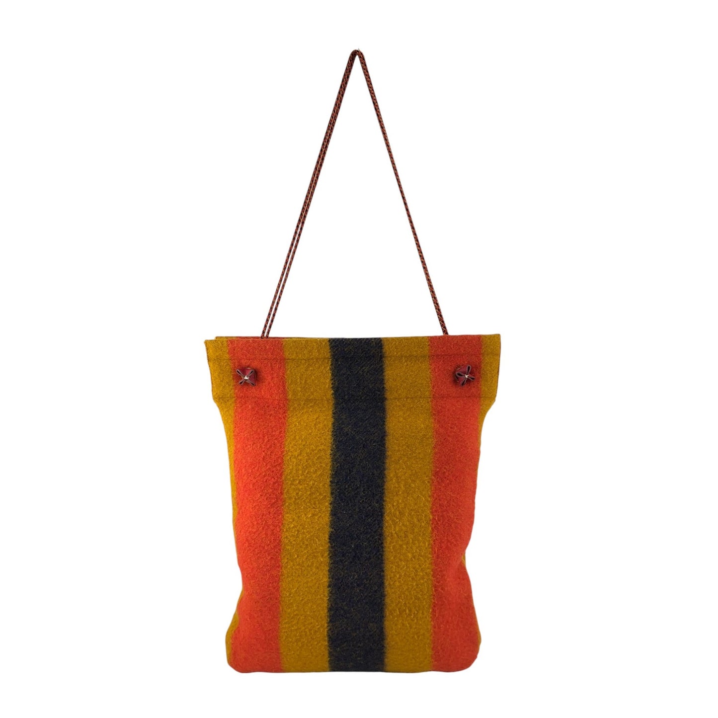 HERMES Shoulder bag Orange×Black Vintage 4k68f7
