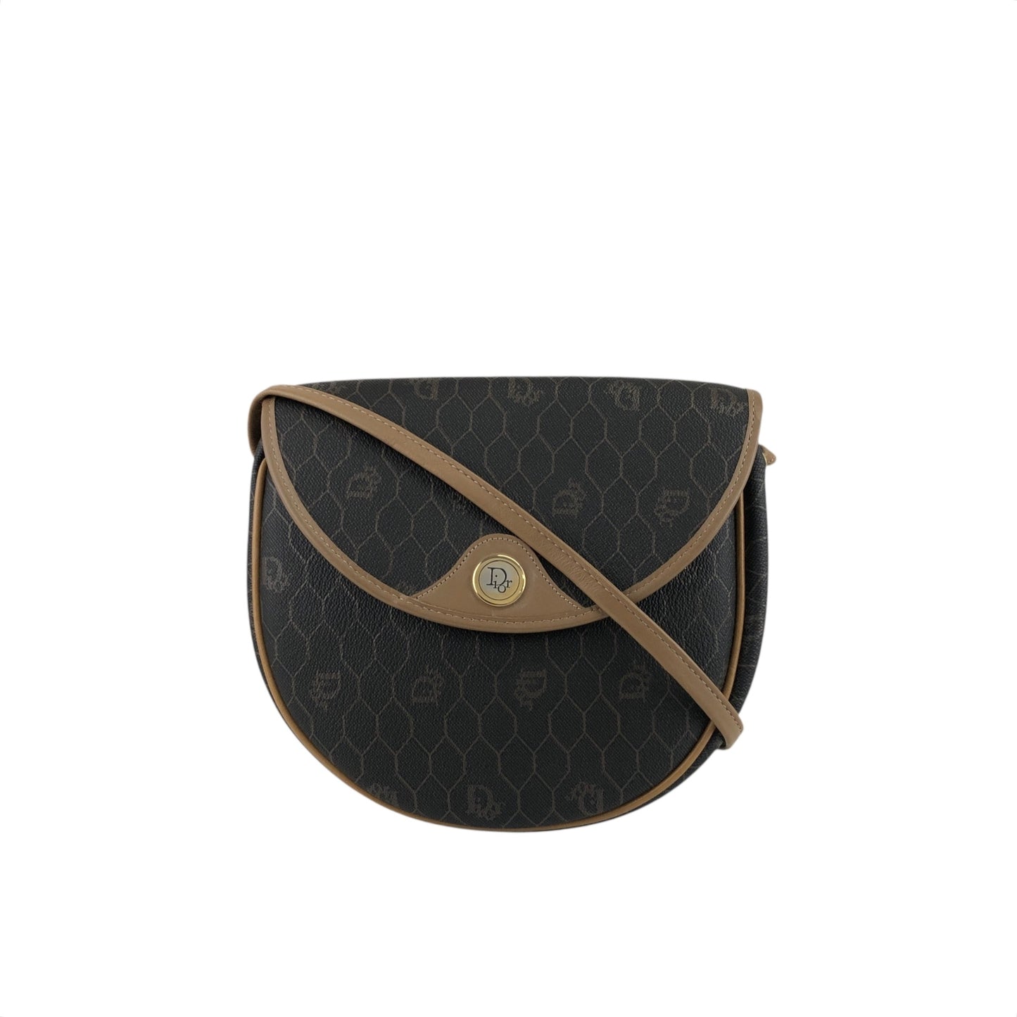 Christian Dior Honeycomb Pattern Small Shoulder bag Black Vintage ihhxgt
