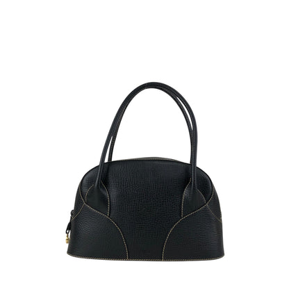 LOEWE Logo Embossed Handbag Black Vintage xuiewb