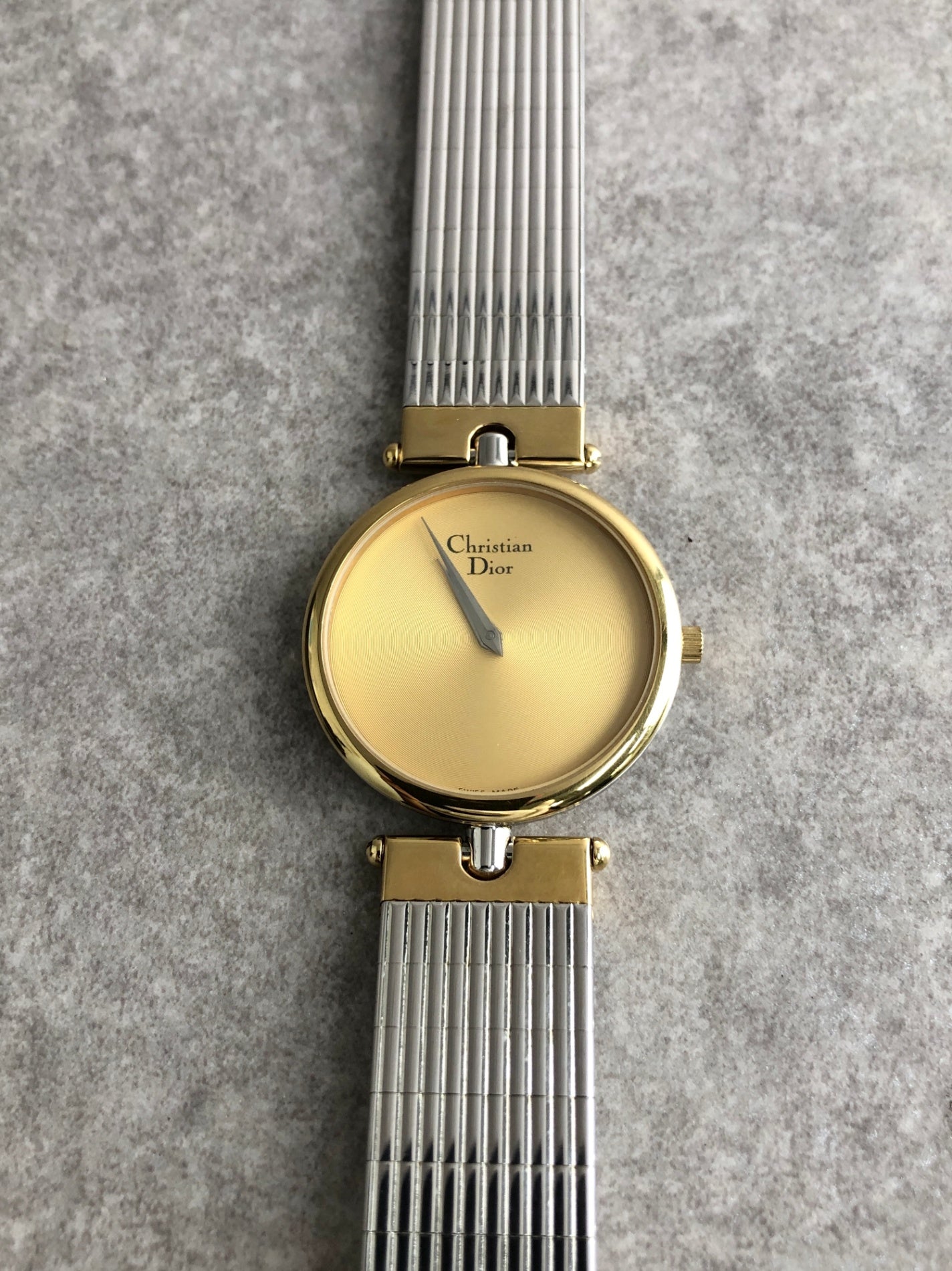 Christian Dior Logo Quartz Watch Silver 3026 Vintage sxevgu