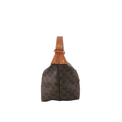 CELINE Macadam Blason Small Handbag Brown Vintage 2t2tek